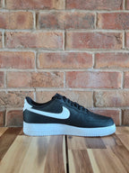 Nike Air Force 1 Low 07 Black White Pebbled Leather UK10.5