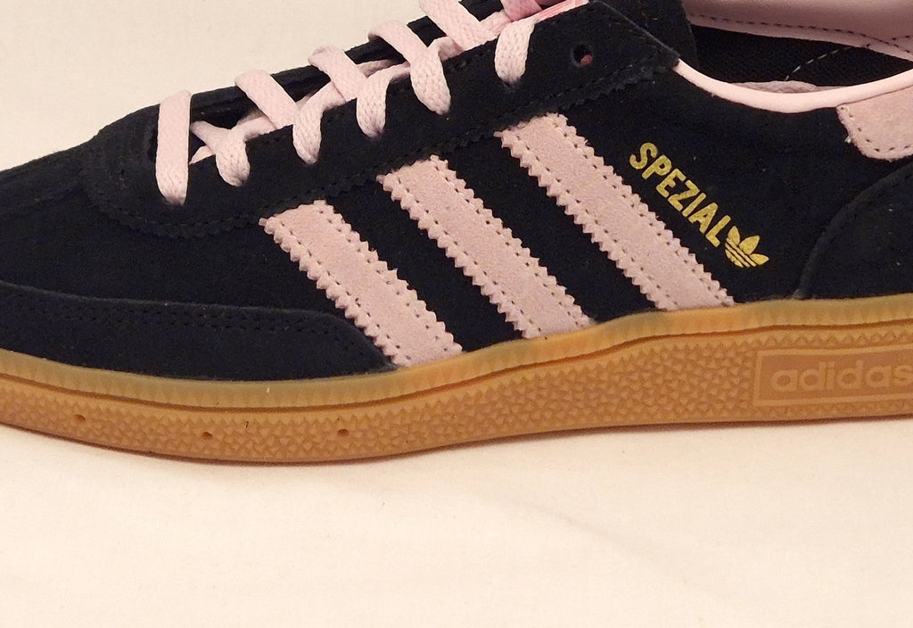 Adidas Black &amp; Pink Spezial Suede Trainers UK 4
