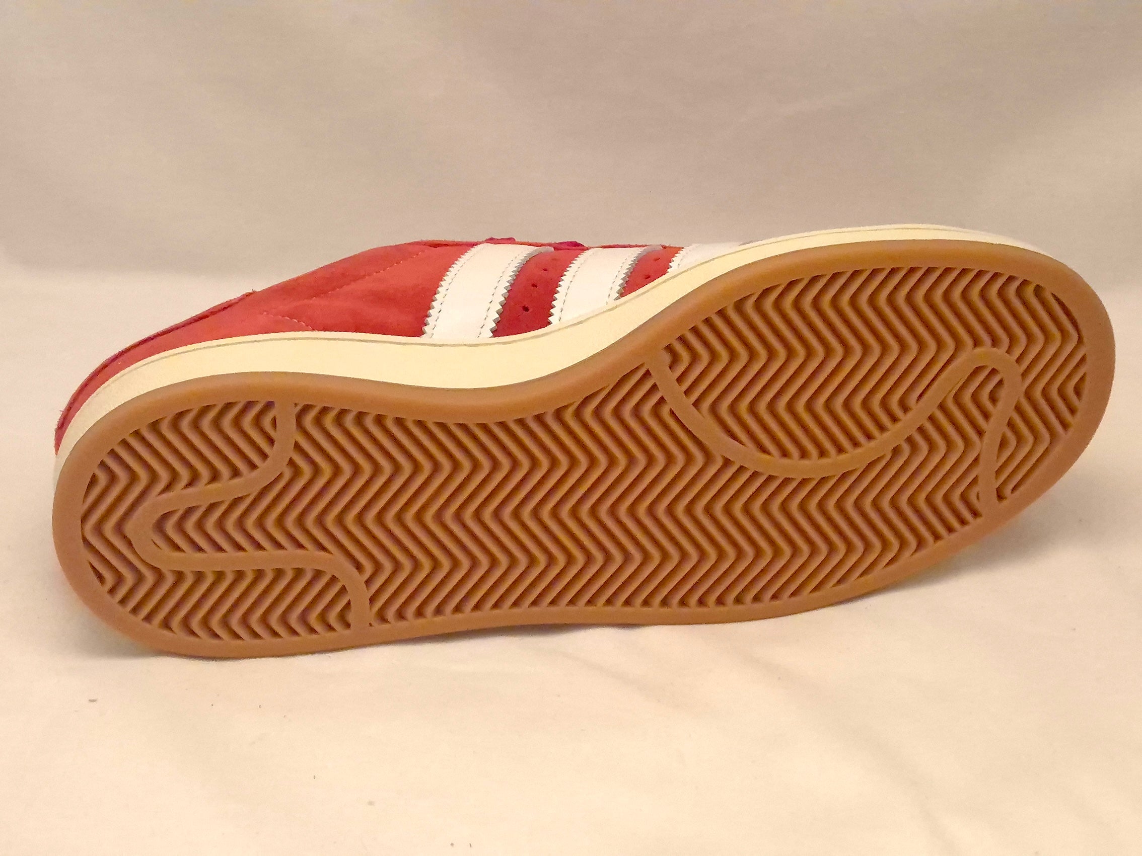 Adidas Red White Campus Suede Trainers UK 9