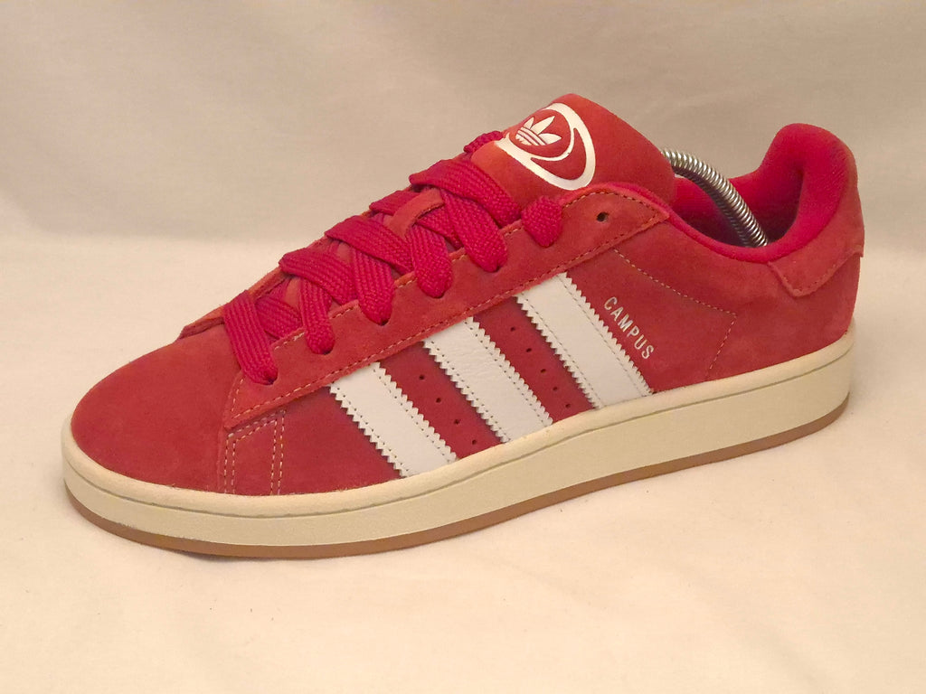 Adidas Red White Campus Suede Trainers UK 9