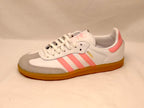 Adidas White &amp; Pink Samba Classic Trainers UK 5