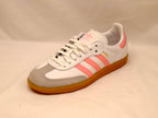 Adidas White &amp; Pink Samba Classic Trainers UK 5