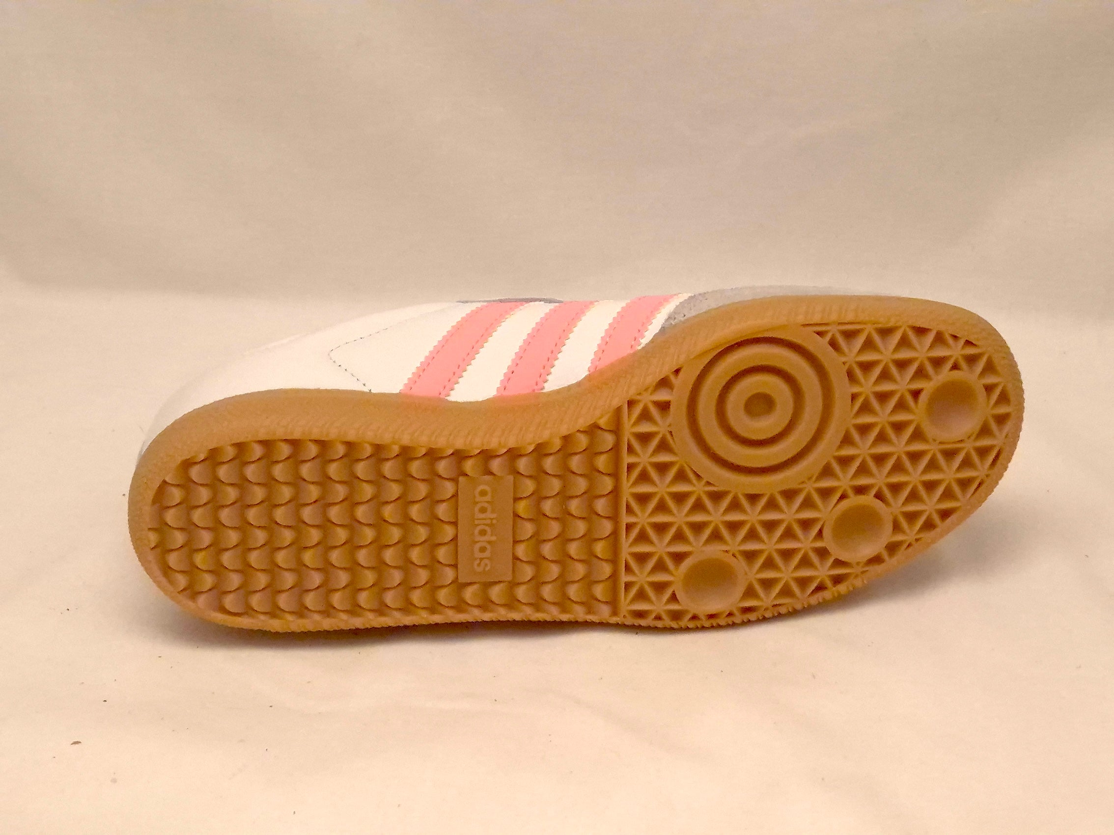 Adidas White &amp; Pink Samba Classic Trainers UK 5