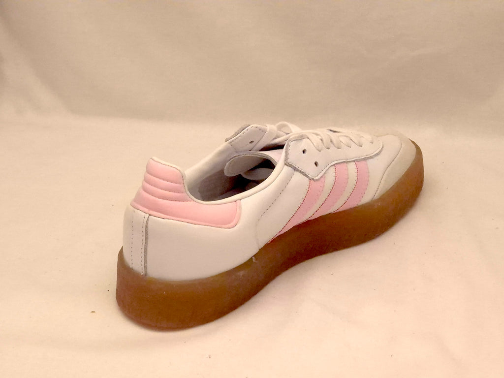 Adidas White &amp; Pink Samba Trainers UK 6